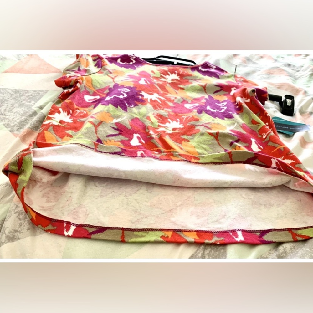Westbound floral women’s 100% Cotton Top Petite Small PS colorful shirt - Picture 7 of 8